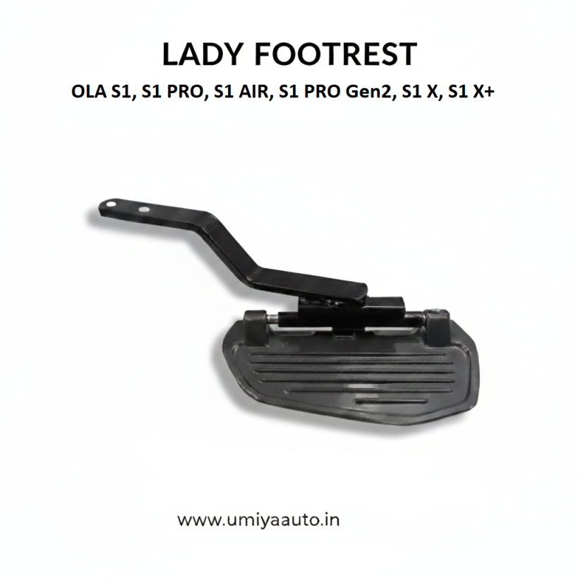 OLA S1, S1 PRO, S1 AIR, S1 PRO Gen2, S1 X, S1 X+ Heavy Ladies Footrest Foldable D1 Jet Black With Free 5mm Alenkey