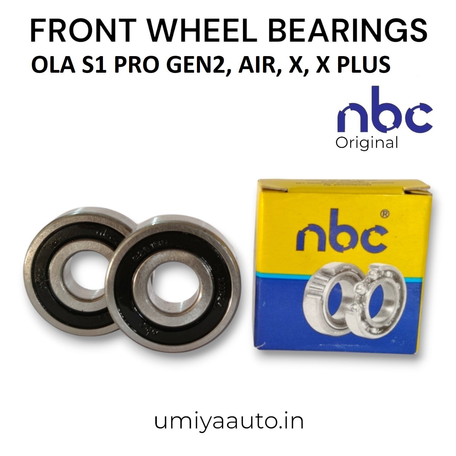 OLA S1 PRO GEN2, AIR, X, X PLUS FRONT WHEEL Bearings Set (Set of 2Pcs) NBC