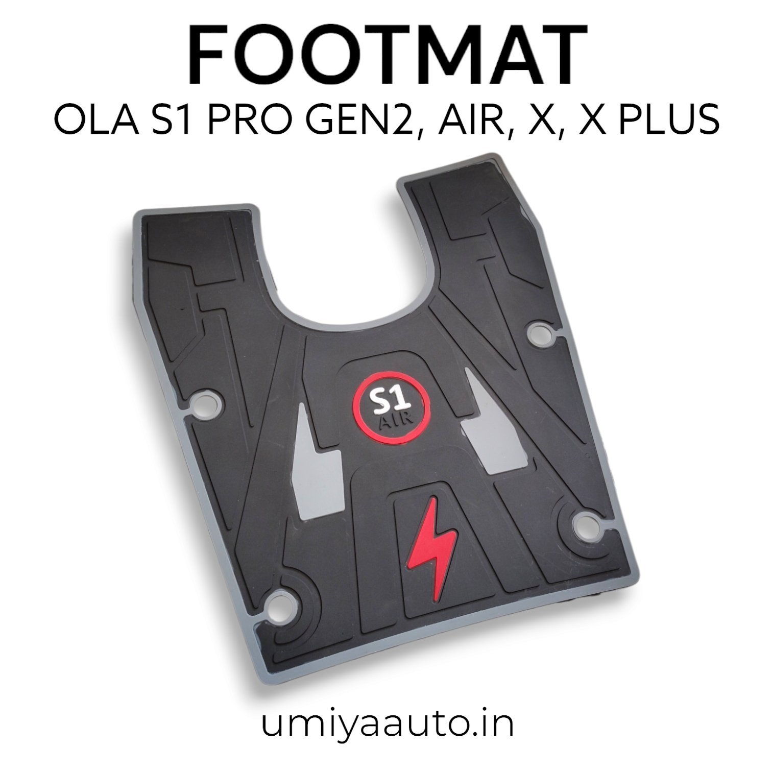 OLA S1 AIR, S1 PRO Gen2, Gen3, S1 X, S1 X+, X PLUS Gen3 3D BLACK/SILVER FOOTMAT