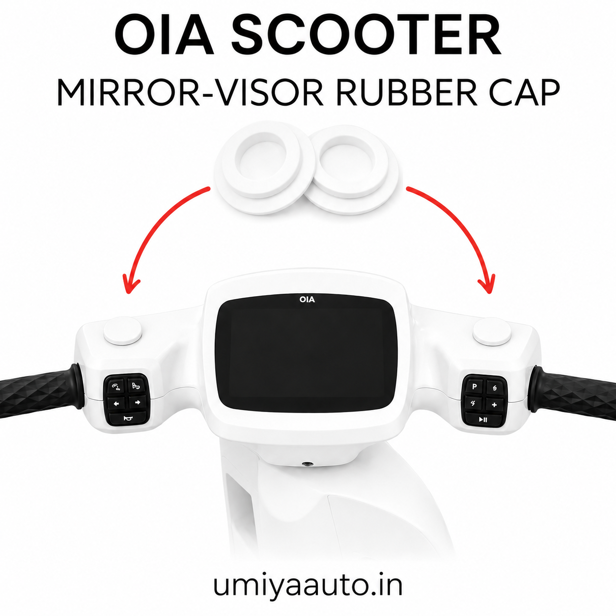 Mirror-Visor Rubber Cap for OLA S1,S1PRO GEN1/2/3, AIR (Set of 2) - Image 6